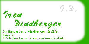 iren windberger business card